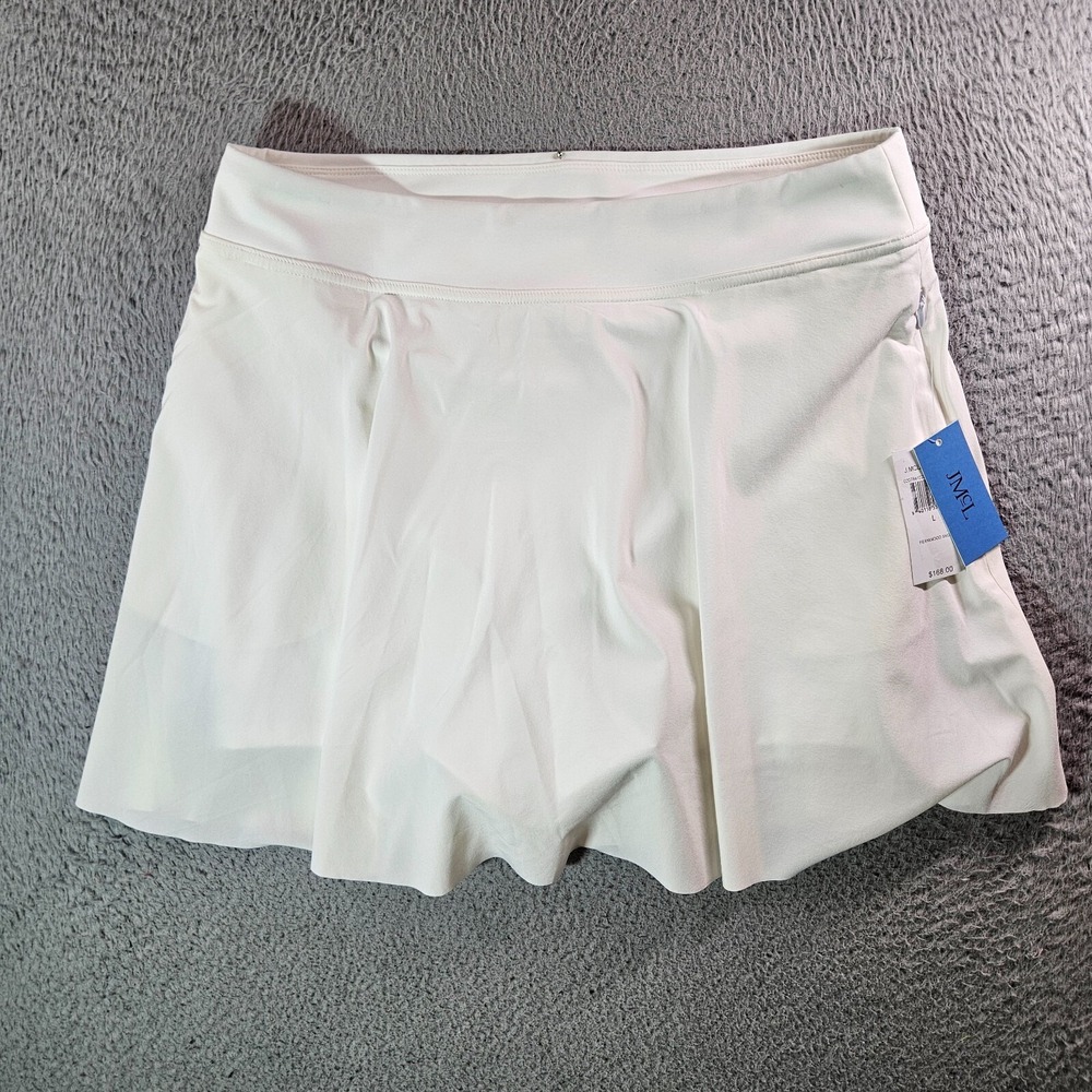 $168 NWT J. McLaughlin Skort Skirt Women Large White Pockets Tennis Golf